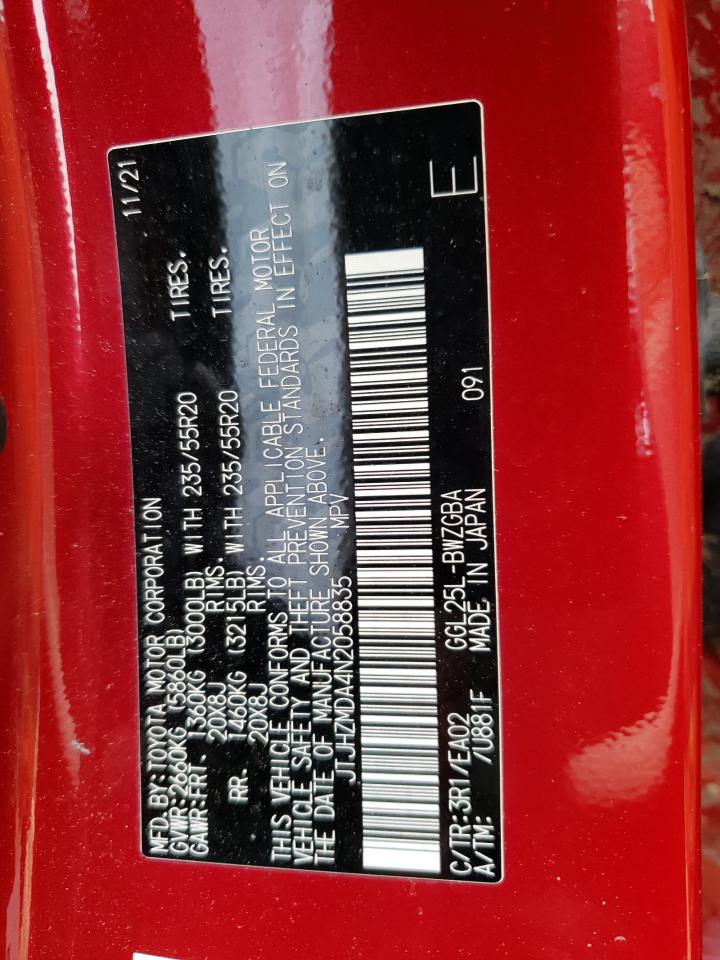 JTJHZMDA4N2058835 2022 Lexus Rx 350