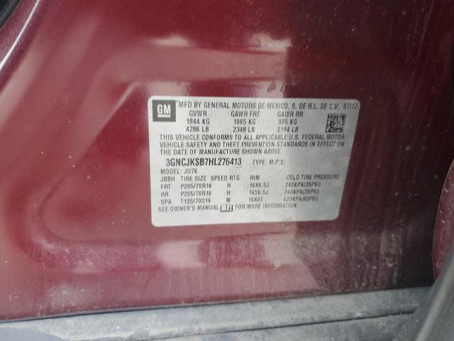 2017 Chevrolet Trax Ls VIN: 3GNCJKSB7HL276413 Lot: 55503114