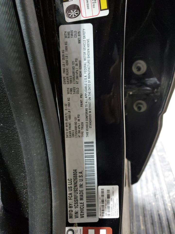 1C6SRFU92NN268804 2022 Ram 1500 Trx