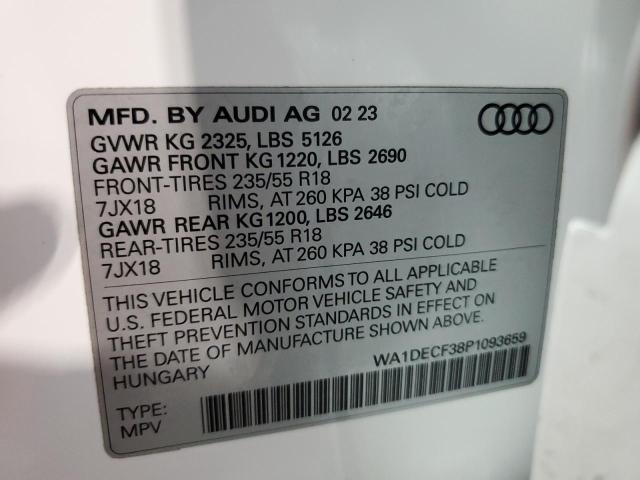 2023 Audi Q3 Premium S Line 45 VIN: WA1DECF38P193659 Lot: 57011704