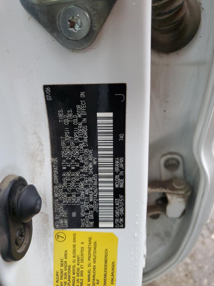 JTEEP21A260186455 2006 Toyota Highlander Limited