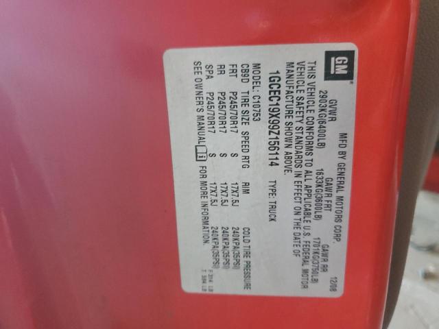 2009 Chevrolet Silverado C1500 VIN: 1GCEC19X99Z156114 Lot: 54533024