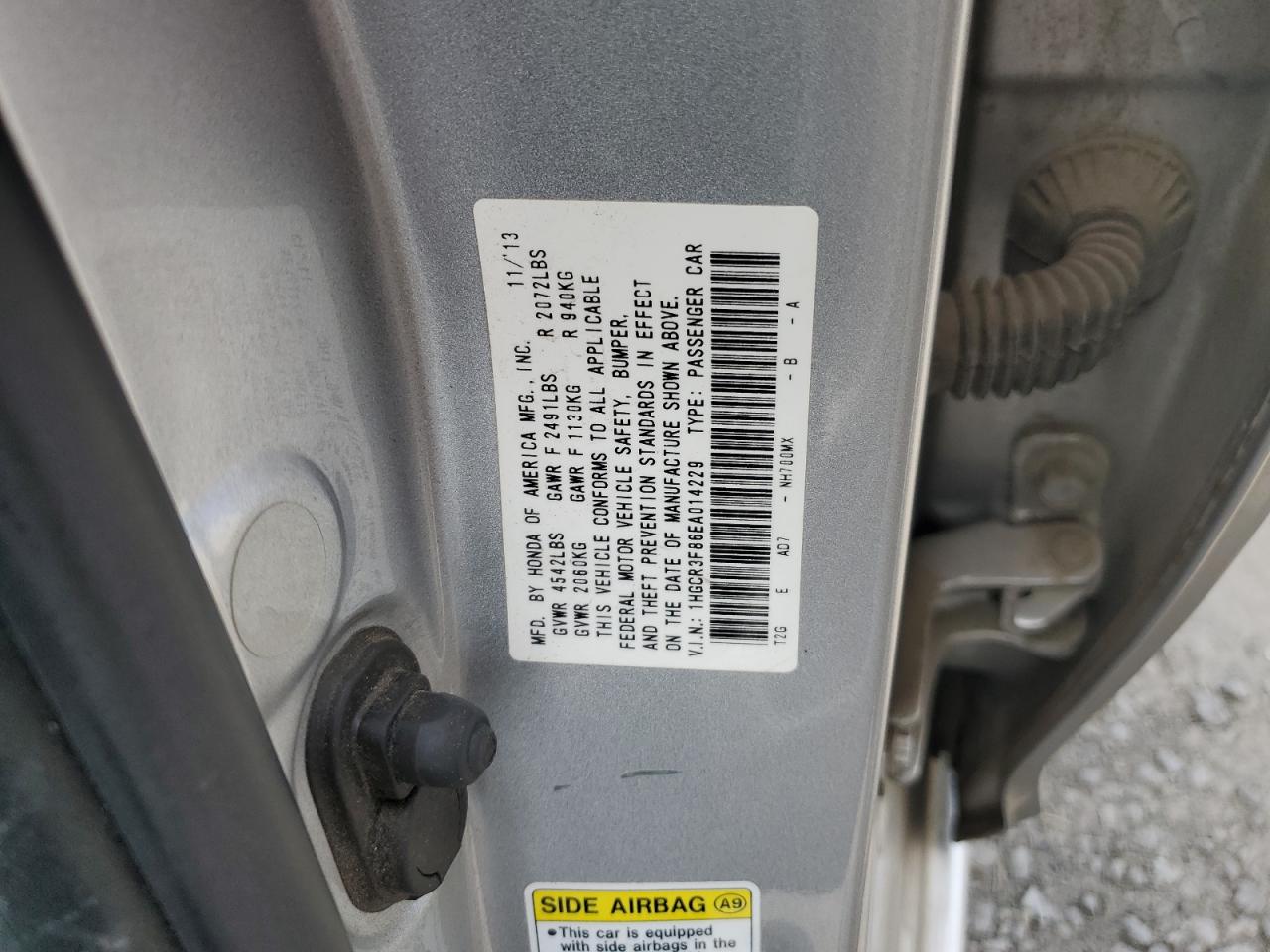 1HGCR3F86EA014229 2014 Honda Accord Exl