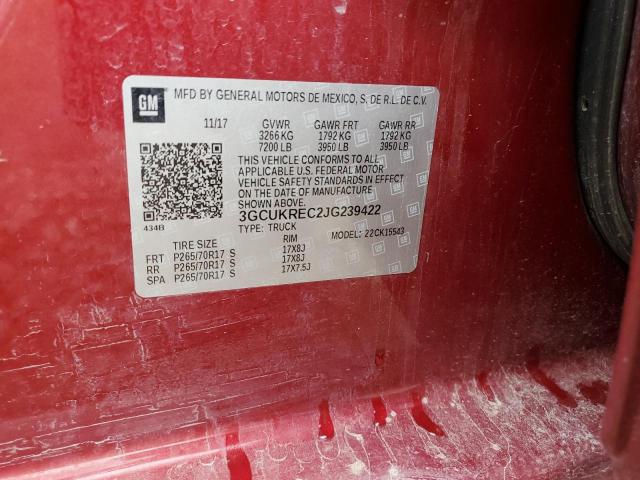 2018 Chevrolet Silverado K1500 Lt VIN: 3GCUKREC2JG239422 Lot: 55034874