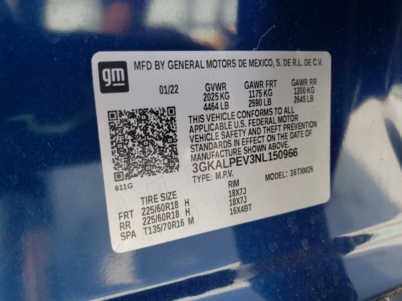 3GKALPEV3NL150966 2022 GMC Terrain Slt