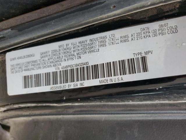 2008 Subaru Outback 2.5Xt Limited VIN: 4S4BP63C584329483 Lot: 54807934