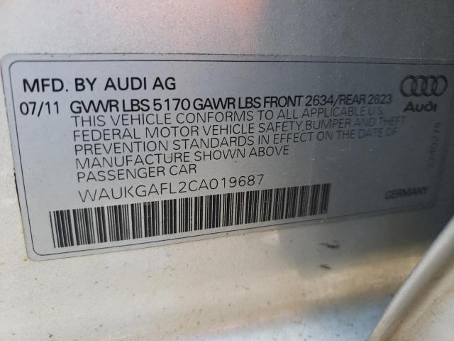  AUDI S4/RS4 2012 Сріблястий