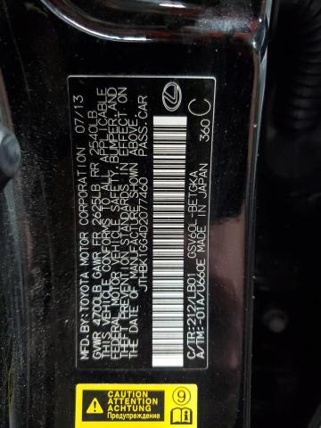 2013 Lexus Es 350 VIN: JTHBK1GG4D2077460 Lot: 54450164