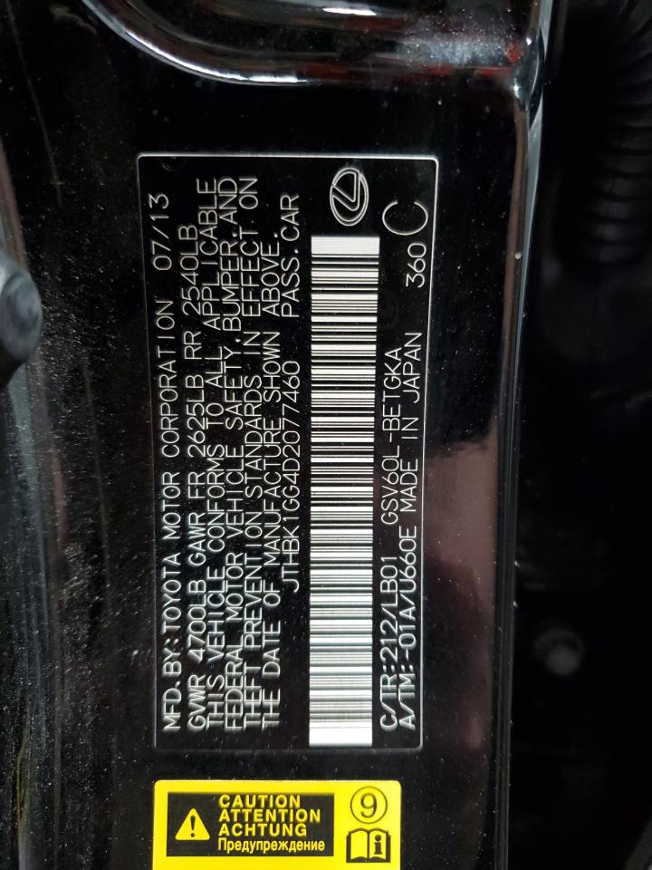 JTHBK1GG4D2077460 2013 Lexus Es 350