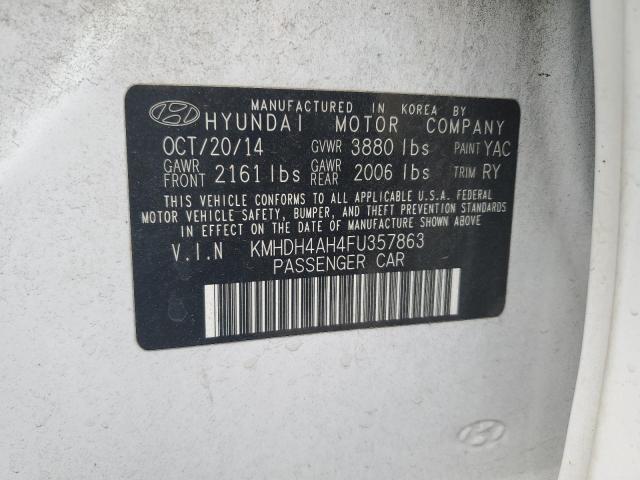 Lot #2505580351 2015 HYUNDAI ELANTRA SE salvage car