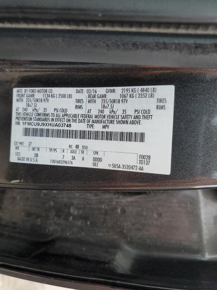 1FMCU9J9XHUA03748 2017 Ford Escape Titanium