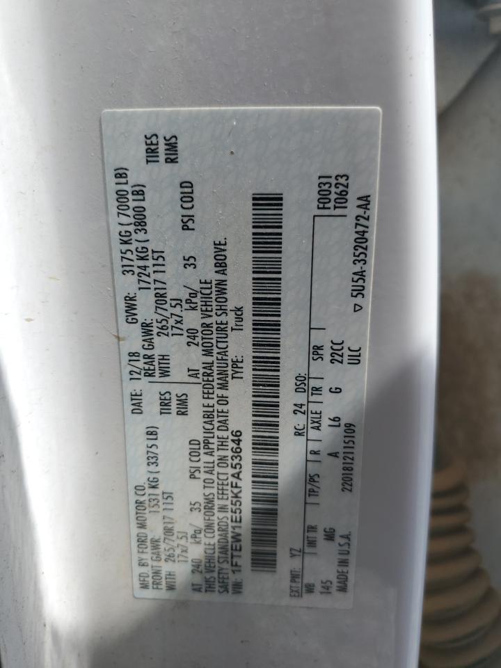 1FTEW1E55KFA53646 2019 Ford F150 Supercrew