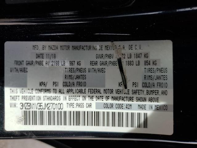 2018 Mazda 3 Touring VIN: 3MZBN1V35JM270100 Lot: 55331404