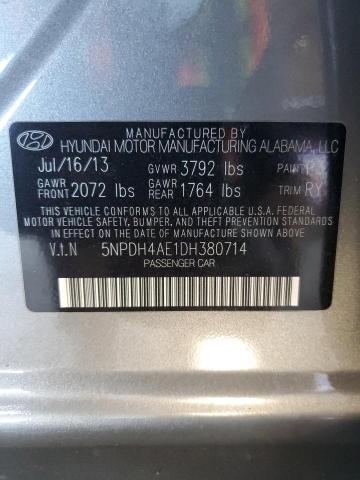 2013 Hyundai Elantra Gls VIN: 5NPDH4AE1DH380714 Lot: 54512664