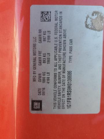 2017 Chevrolet Camaro Lt VIN: 1G1FB1RS9H0138686 Lot: 57112754