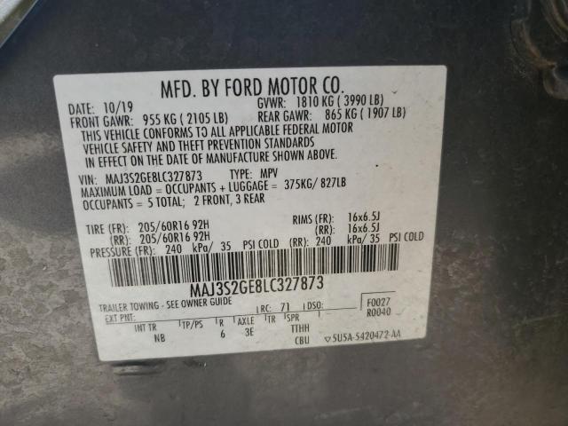 2020 Ford Ecosport Se VIN: MAJ3S2GE8LC327873 Lot: 54192604