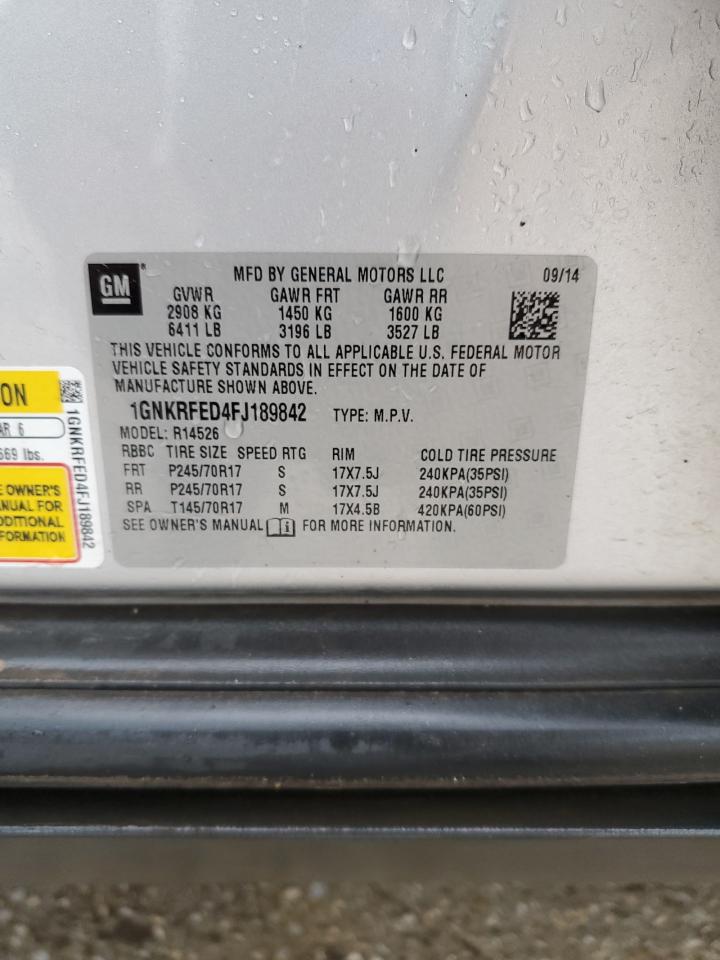 1GNKRFED4FJ189842 2015 Chevrolet Traverse Ls