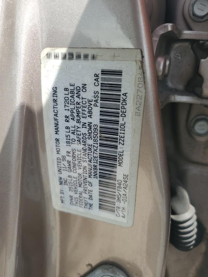 1NXBR12E7XZ185093 1999 Toyota Corolla Ve