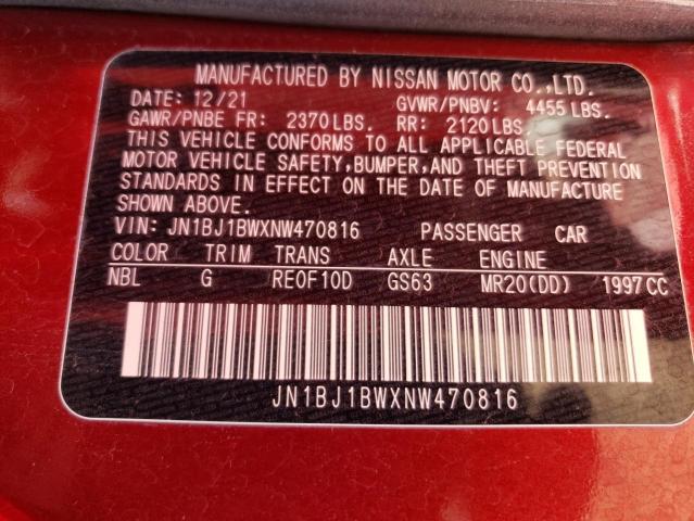 2022 NISSAN ROGUE SPOR - JN1BJ1BWXNW470816