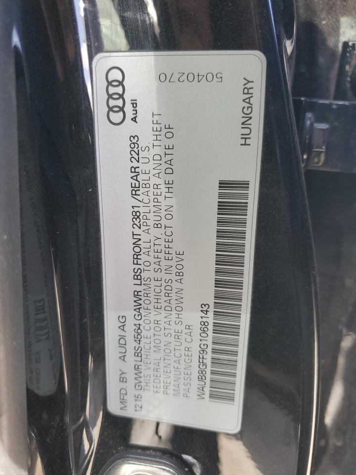 WAUB8GFF9G1068143 2016 Audi A3 Premium