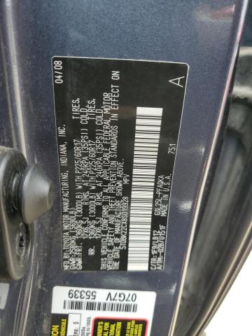 2008 Toyota Sienna Xle VIN: 5TDBK22CX8S019928 Lot: 53978114