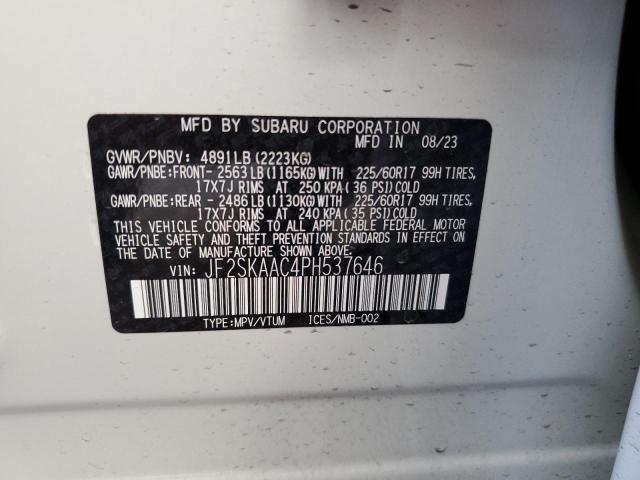 2023 SUBARU FORESTER JF2SKAAC4PH537646