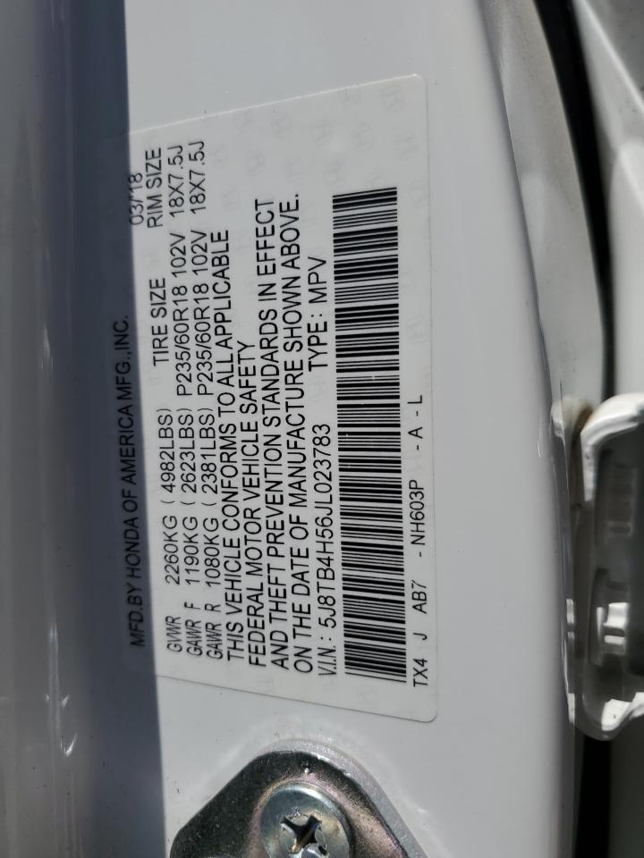 5J8TB4H56JL023783 2018 Acura Rdx Technology