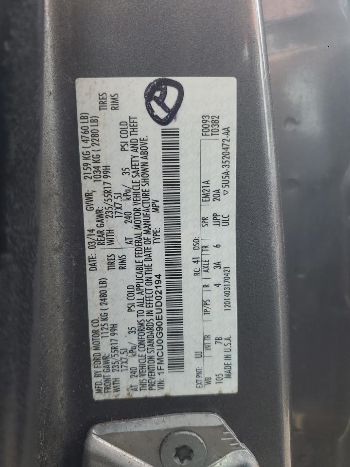 1FMCU0G90EUD02194 2014 Ford Escape Se