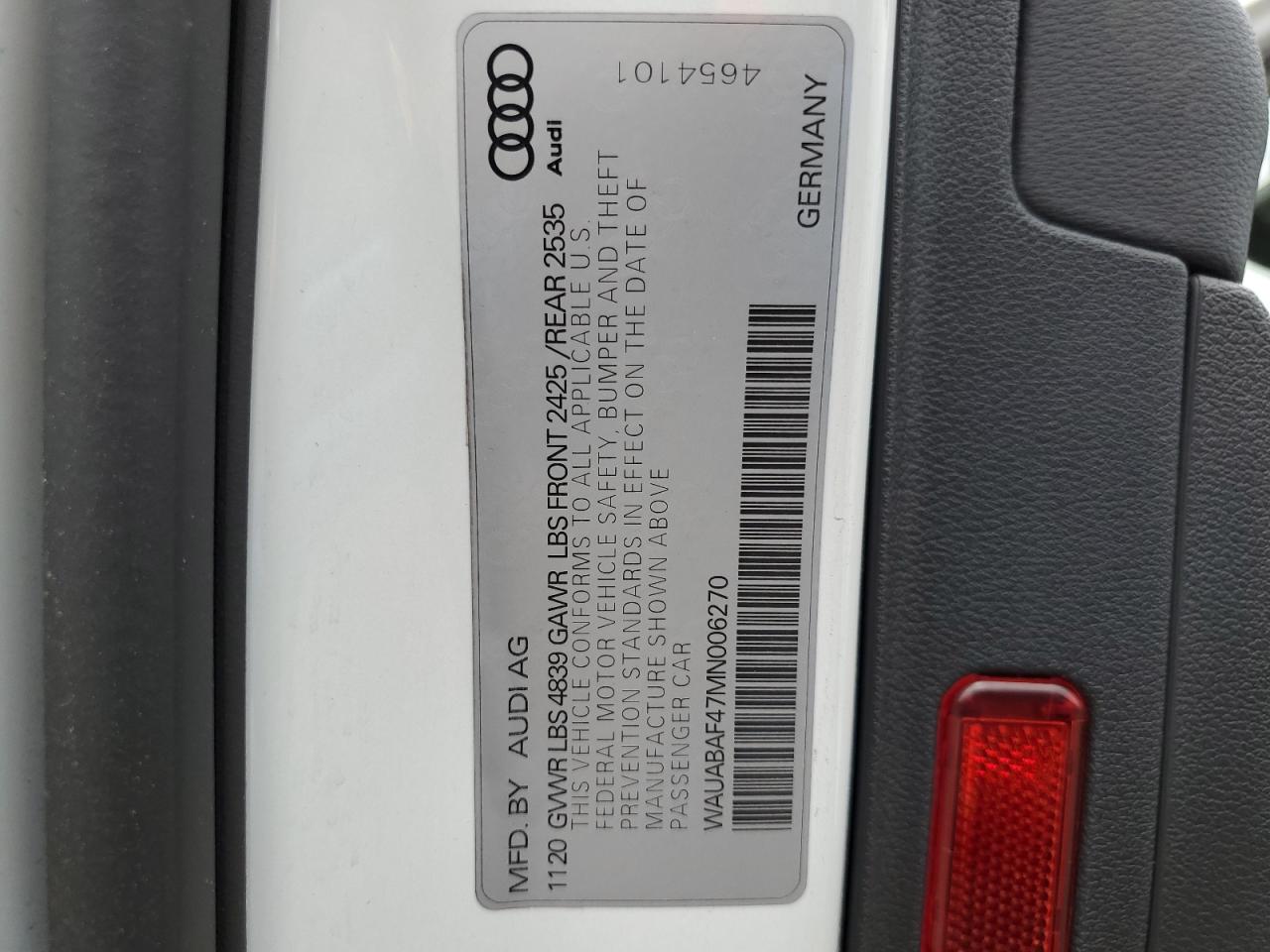 WAUABAF47MN006270 2021 Audi A4 Premium 40