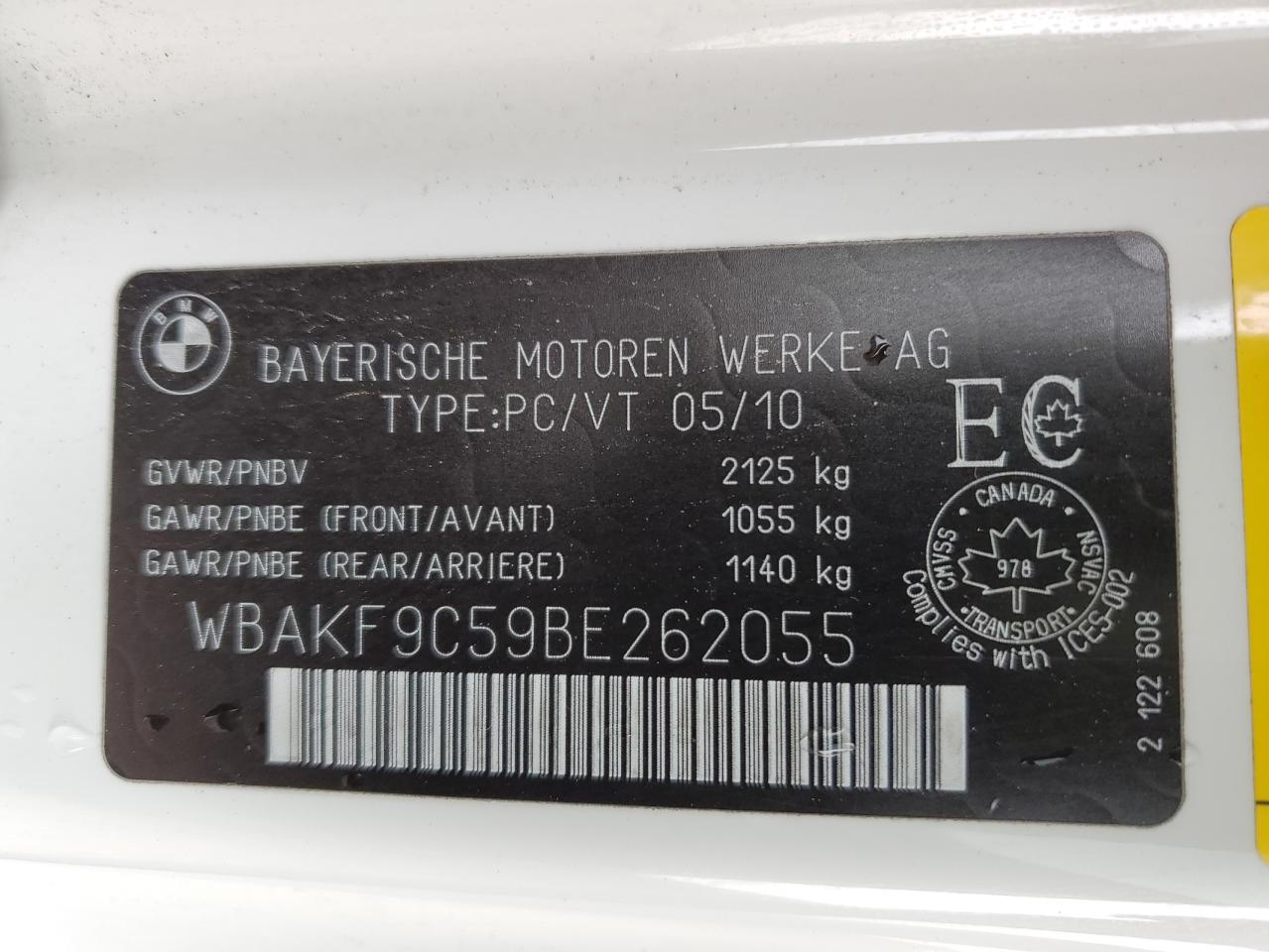 WBAKF9C59BE262055 2011 BMW 335 Xi