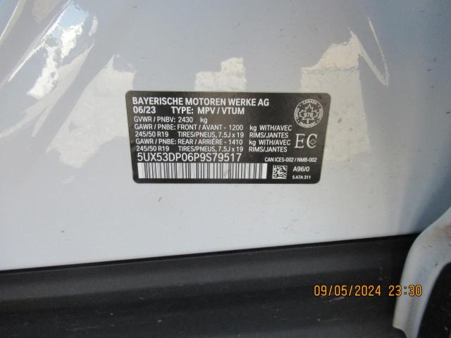 2023 BMW X3 xDrive30I VIN: 5UX53DP06P9S79517 Lot: 51162474