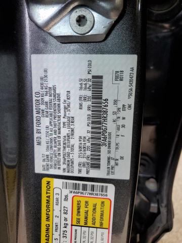 VIN 3FA6P0G77HR387656 2017 Ford Fusion, S no.12