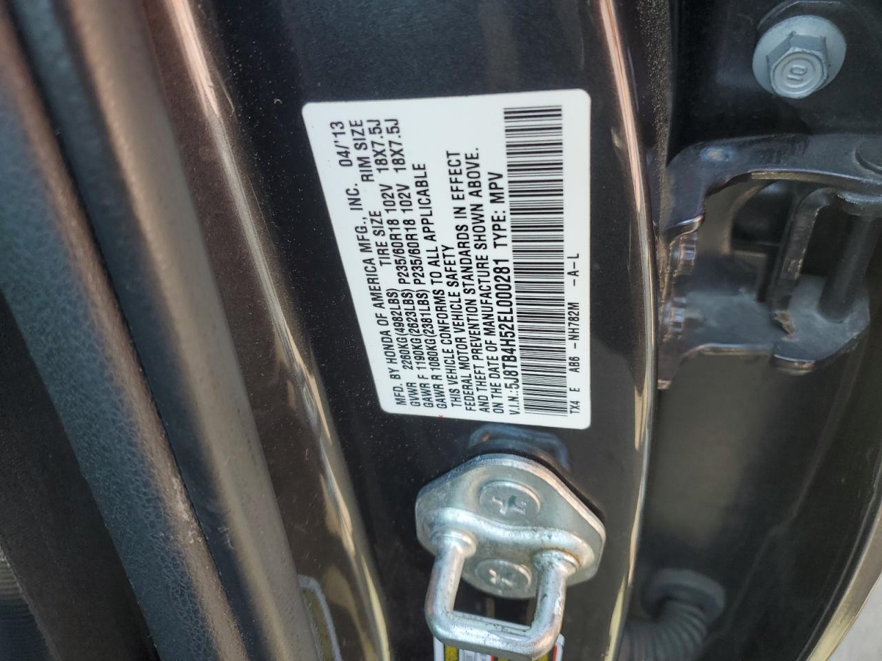 5J8TB4H52EL000281 2014 Acura Rdx Technology