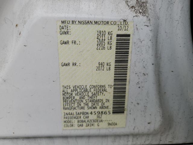 1N4AL3AP8DN459865 2013 Nissan Altima 2.5