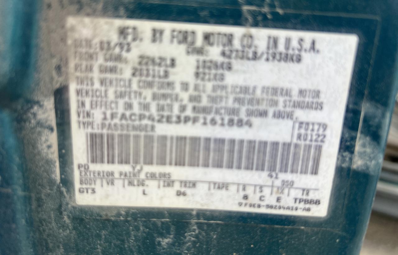 1FACP42E3PF161884 1993 Ford Mustang Gt