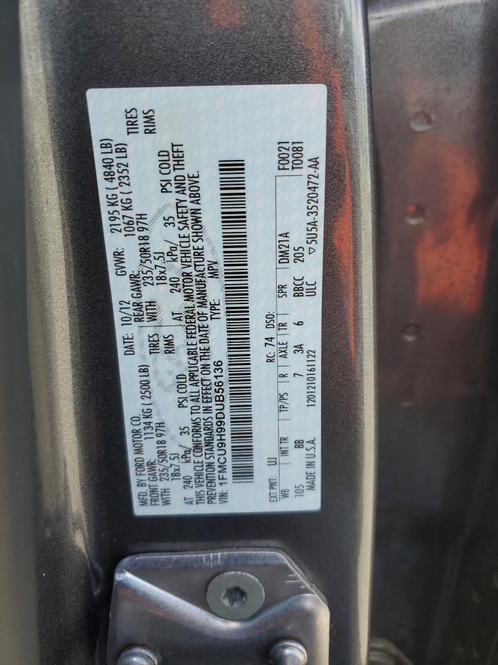 1FMCU9H99DUB56136 2013 Ford Escape Sel