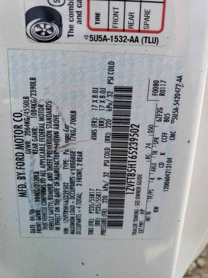 1ZVFT85H165239502 2006 Ford Mustang Gt