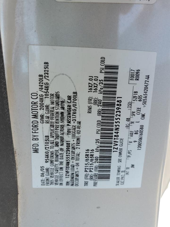 1ZVFT84N555239881 2005 Ford Mustang