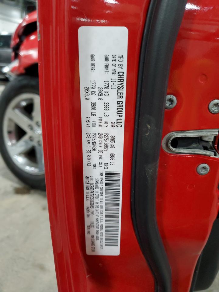 1C6RD7KT2CS163809 2012 Dodge Ram 1500 St