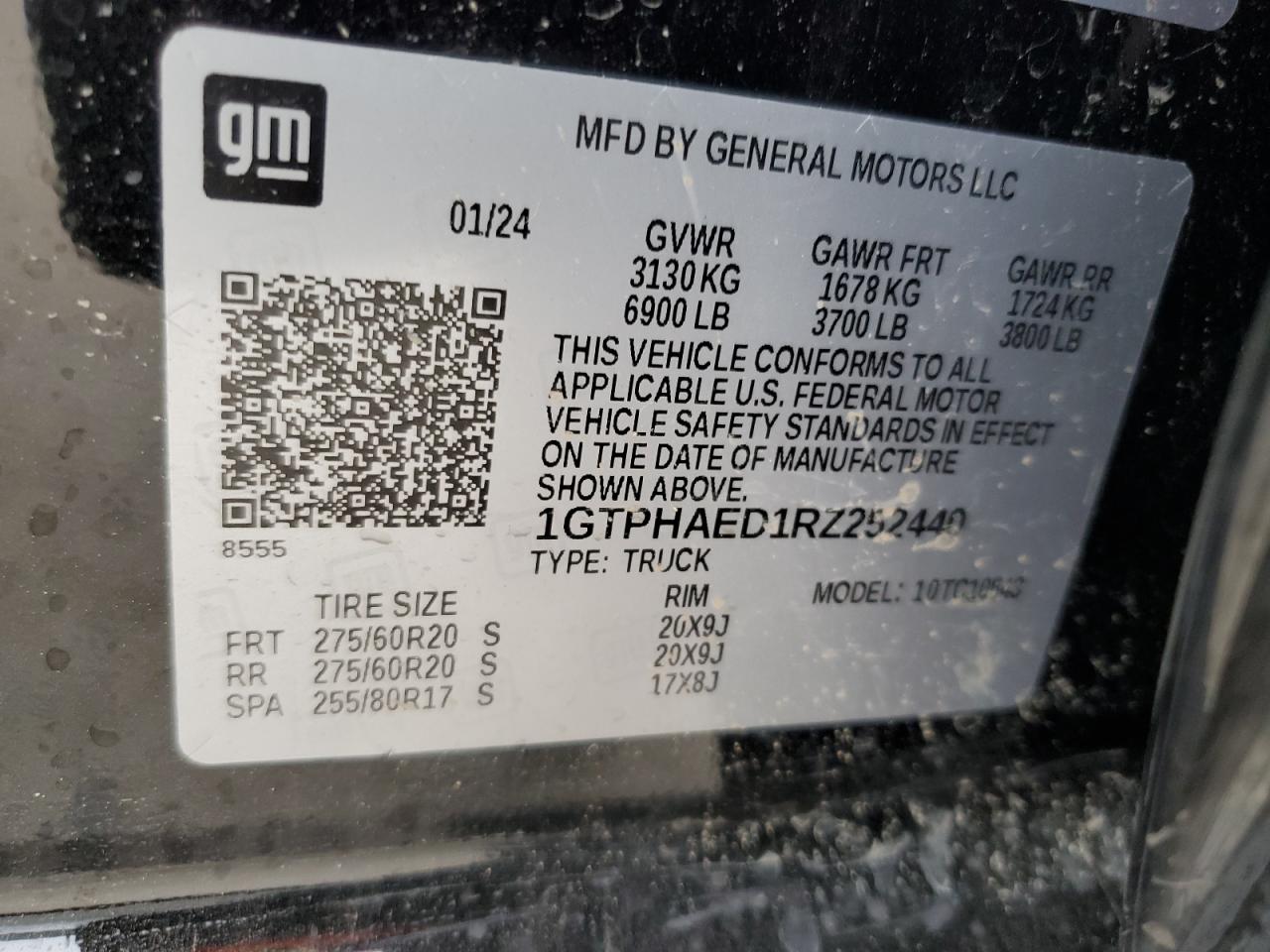 1GTPHAED1RZ252440 2024 GMC Sierra C1500