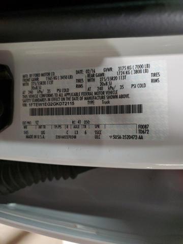 2016 Ford F150 Supercrew VIN: 1FTEW1EG2GKD72115 Lot: 56046624