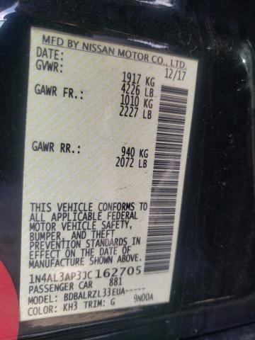 2018 Nissan Altima 2.5 VIN: 1N4AL3AP3JC162705 Lot: 51628514