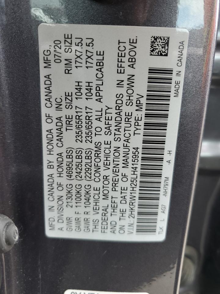 2HKRW1H25LH415954 2020 Honda Cr-V Lx