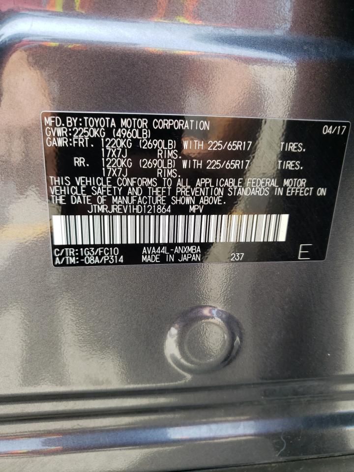 JTMRJREV1HD121864 2017 Toyota Rav4 Hv Le