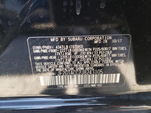 2018 SUBARU CROSSTREK - JF2GTACC2J8243105