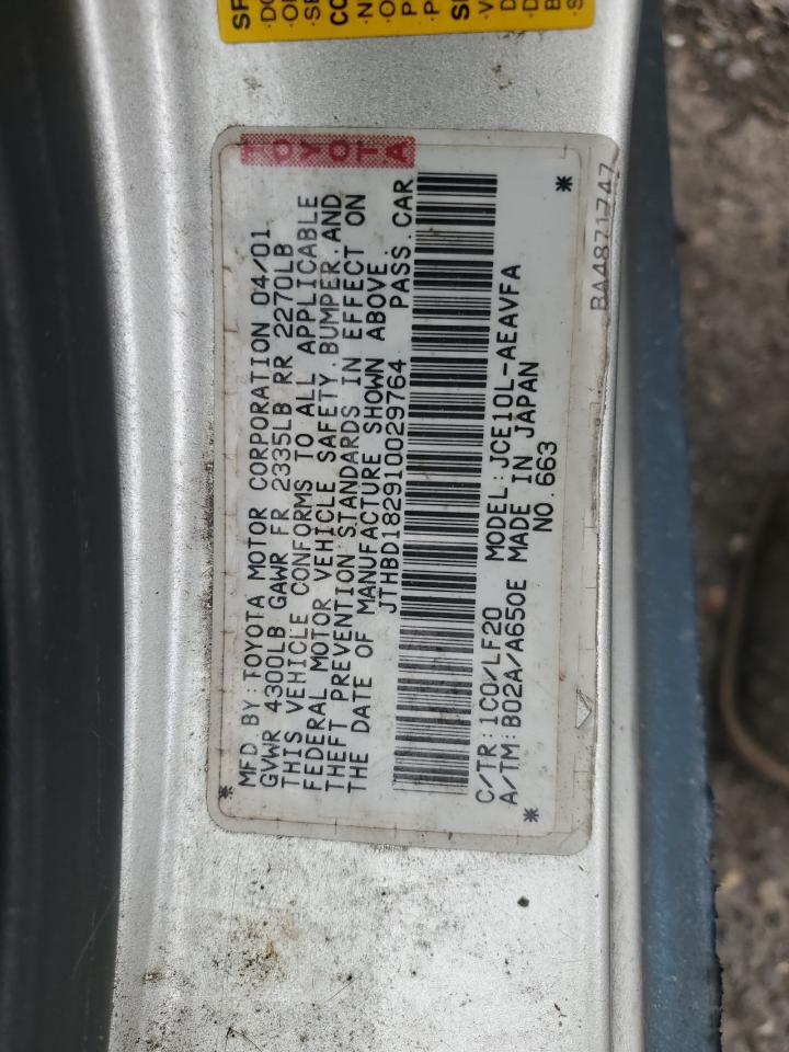 JTHBD182910029764 2001 Lexus Is 300