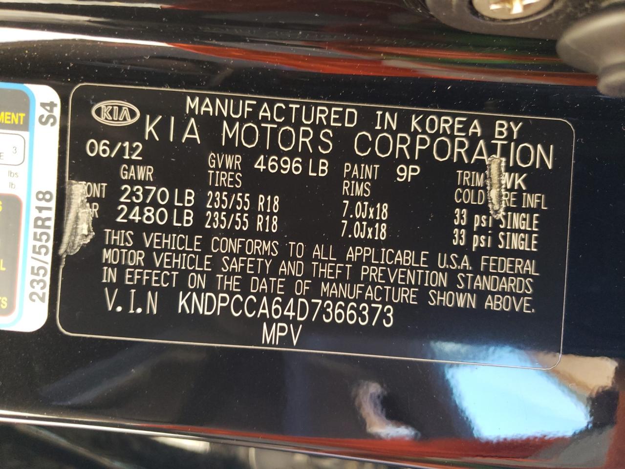 KNDPCCA64D7366373 2013 Kia Sportage Sx