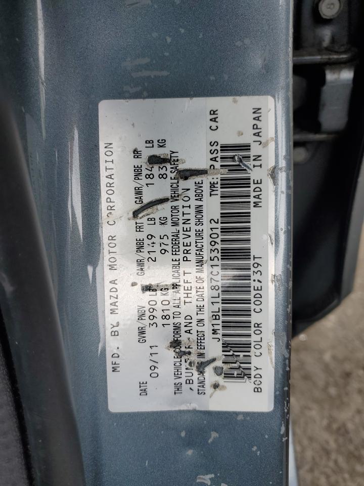 JM1BL1L87C1539012 2012 Mazda 3 I