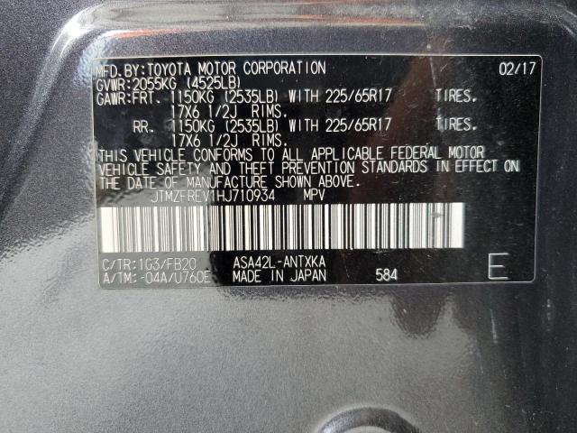 2017 Toyota Rav4 Le VIN: JTMZFREV1HJ710934 Lot: 57103314