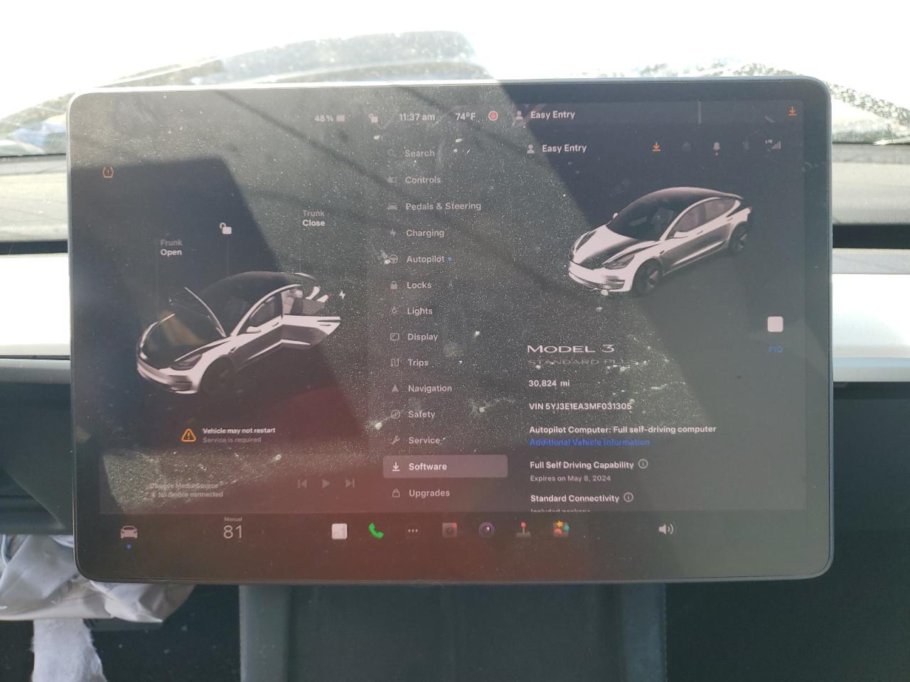 2021 Tesla Model 3 vin: 5YJ3E1EA3MF031305